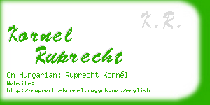 kornel ruprecht business card