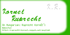 kornel ruprecht business card